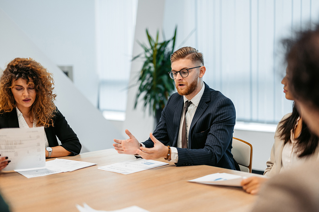 Group Of People Having A Business Meeting In The Office
