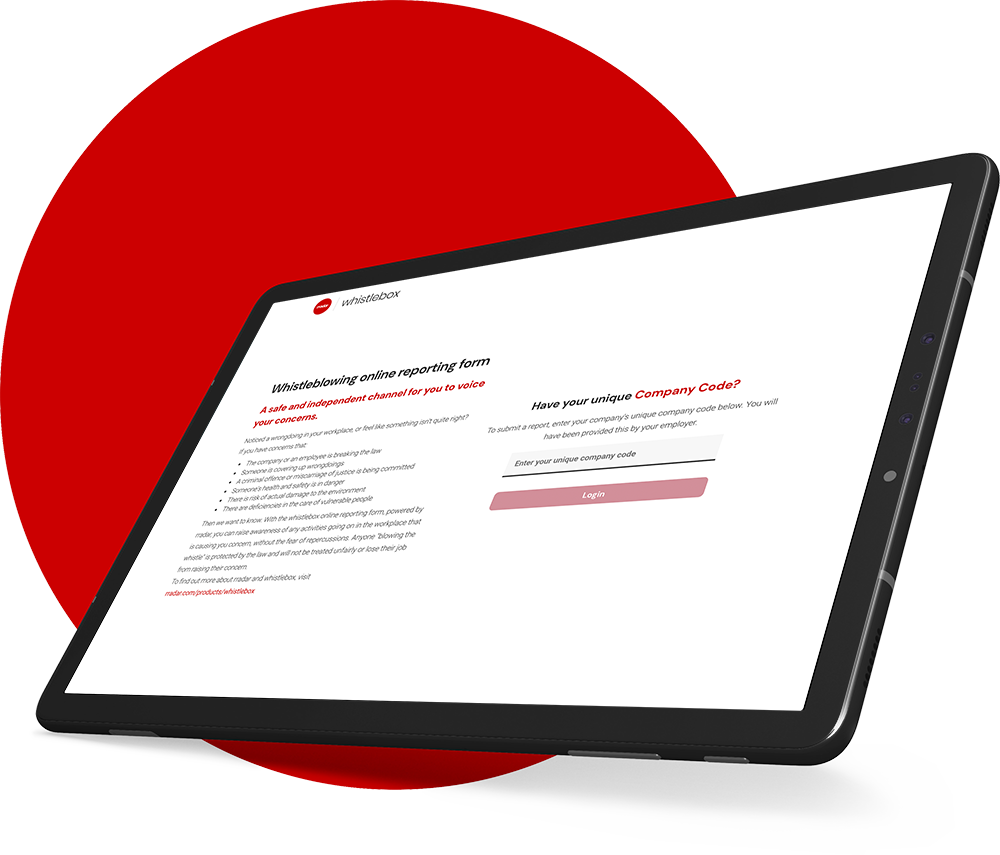 Whistlebox whistleblowing online reporting web form for businesses