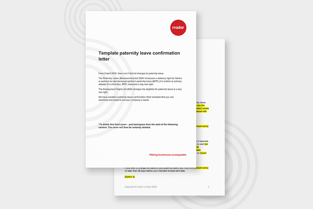 Paternity leave confirmation letter template