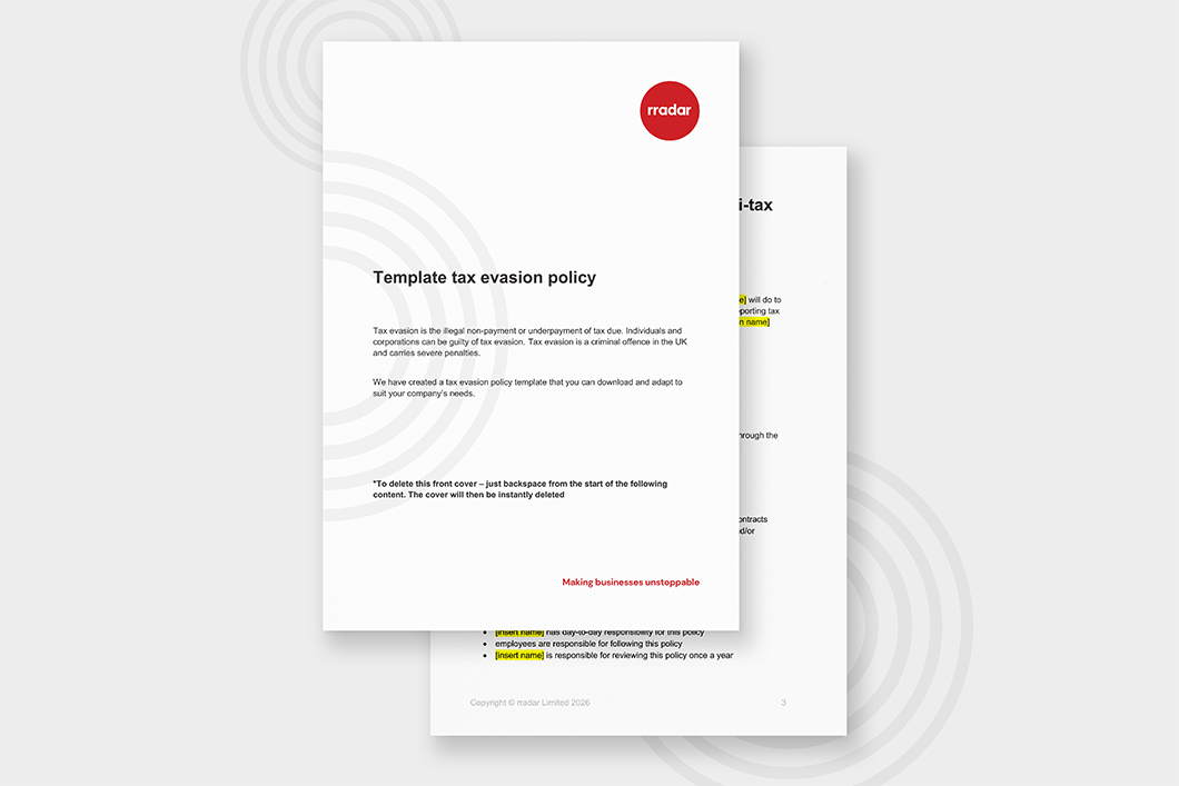 Tax evasion policy template